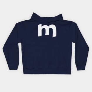 Letter M Lower Case m Alphabet T-shirt T-Shirt Kids Hoodie